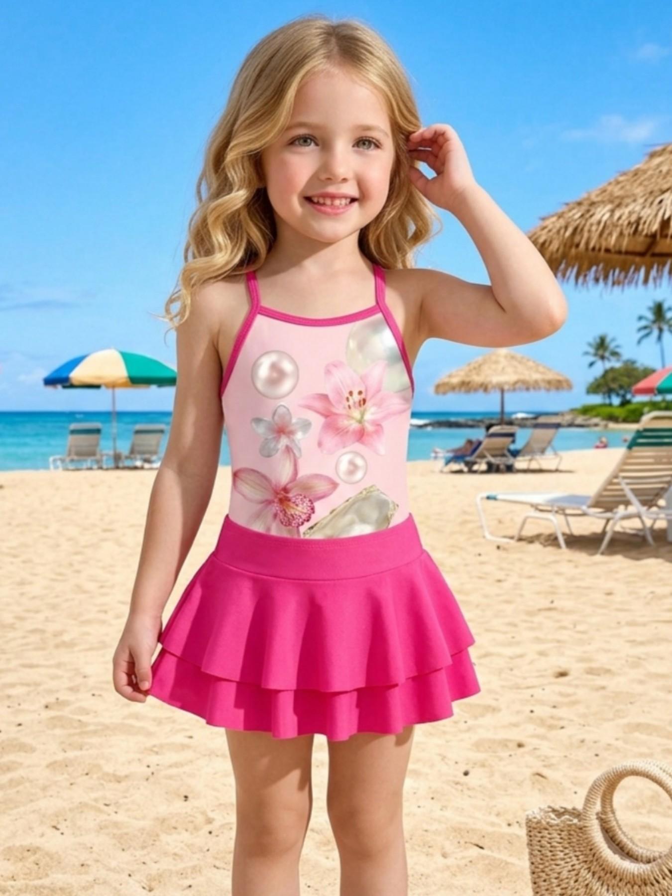 Baby Clothing Bundles - Girls' Summer Casual Swimwear, Girl's Suspender
