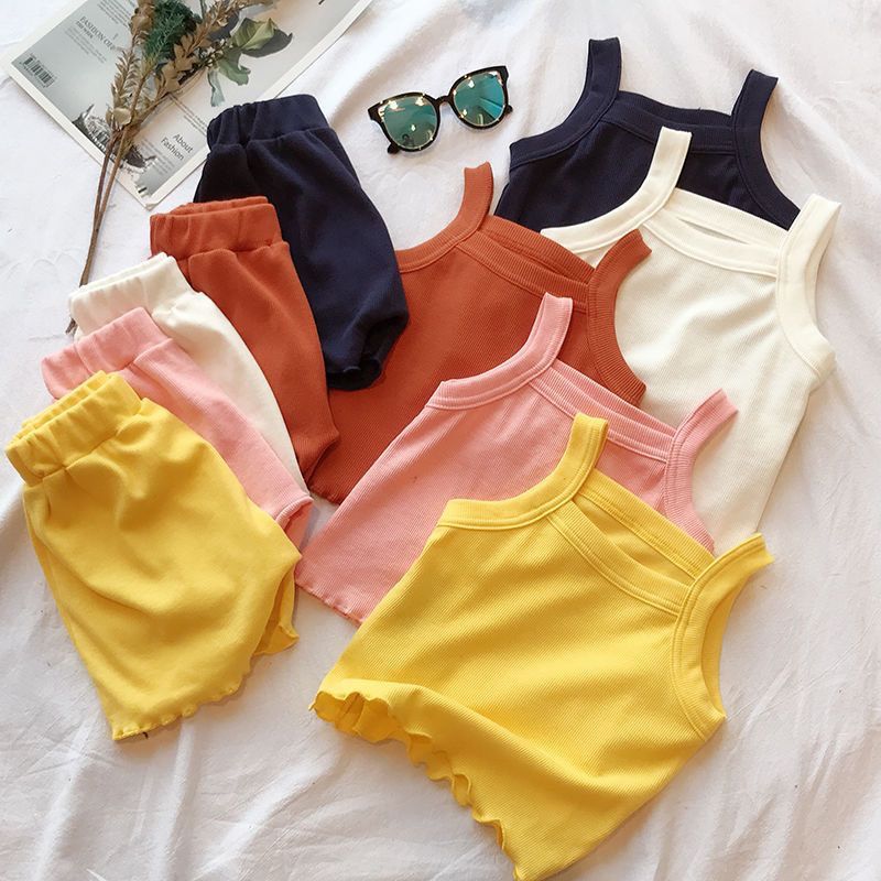 Baby Clothing Boutique - Children's Clothing Sets Knit Sleeveless Tank