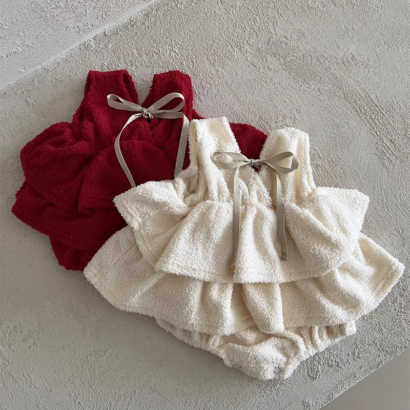 Baby Xmas Clothing - 2025 Winter New Baby Girl Sleeveless