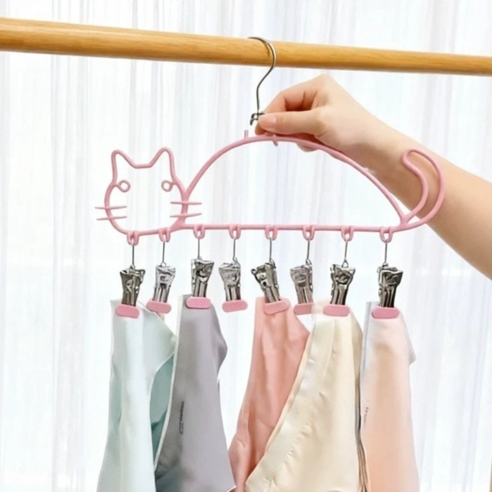 Baby Clothing Drying Rack - Cat Shape Socks Drying Rack Waterproof