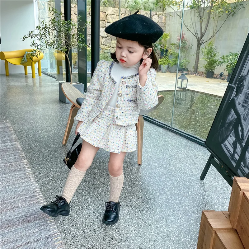 Girls Tweed Sets Clothes Autum - огляд і ціна Baby Clothing Boutique