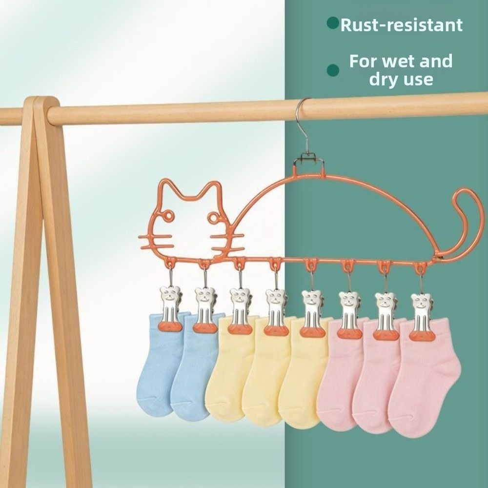 Cat Shape Socks Drying Rack Wa - огляд і ціна Baby Clothing Drying Rack